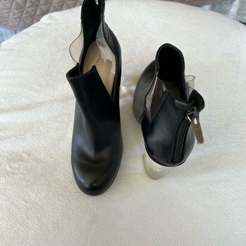 New black and clear Ritch Erani size 5.5 clear heal boots - Picture 4 of 6